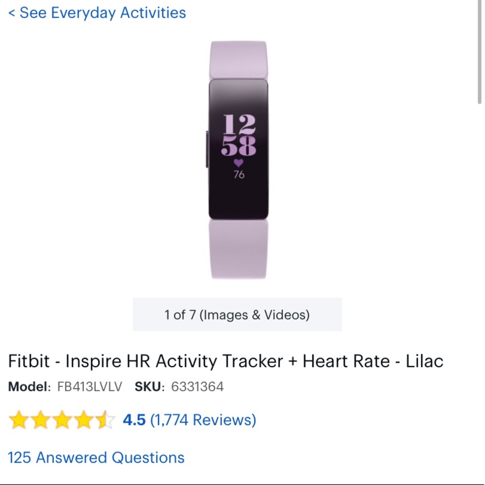 Fitbit inspire HR / lilac